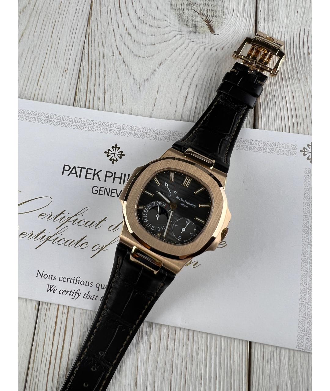 PATEK PHILIPPE Коричневые часы из розового золота, фото 3