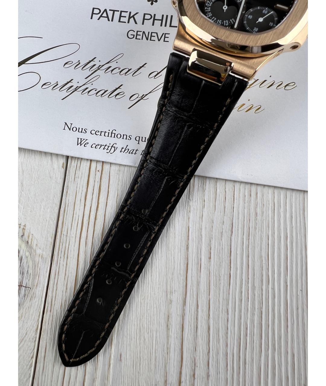 PATEK PHILIPPE Коричневые часы из розового золота, фото 7