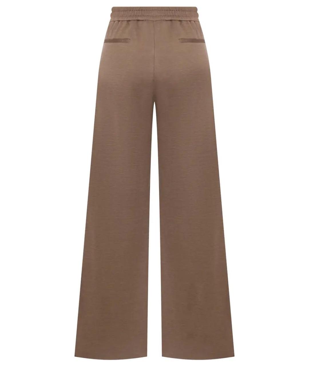 BRUNELLO CUCINELLI Коричневые хлопковые брюки широкие, фото 2