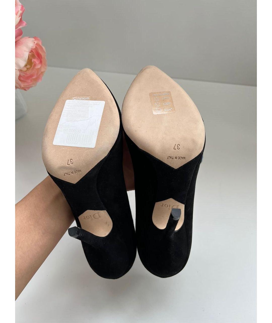 CHRISTIAN DIOR Черные замшевые туфли, фото 6