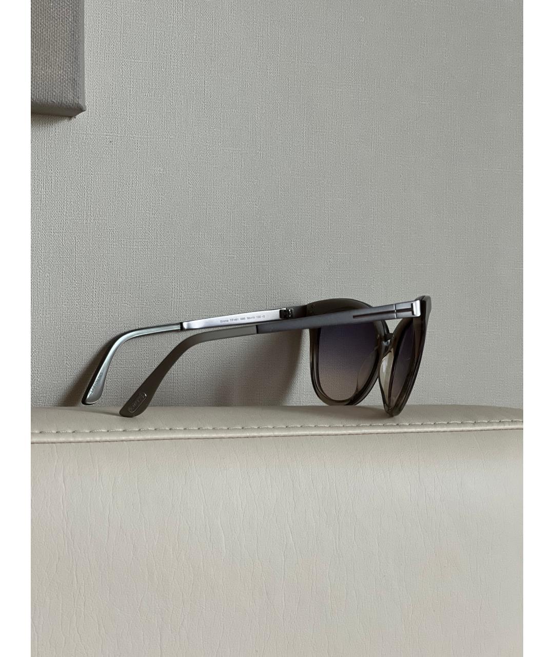 TOM FORD Серые пластиковые солнцезащитные очки, фото 4