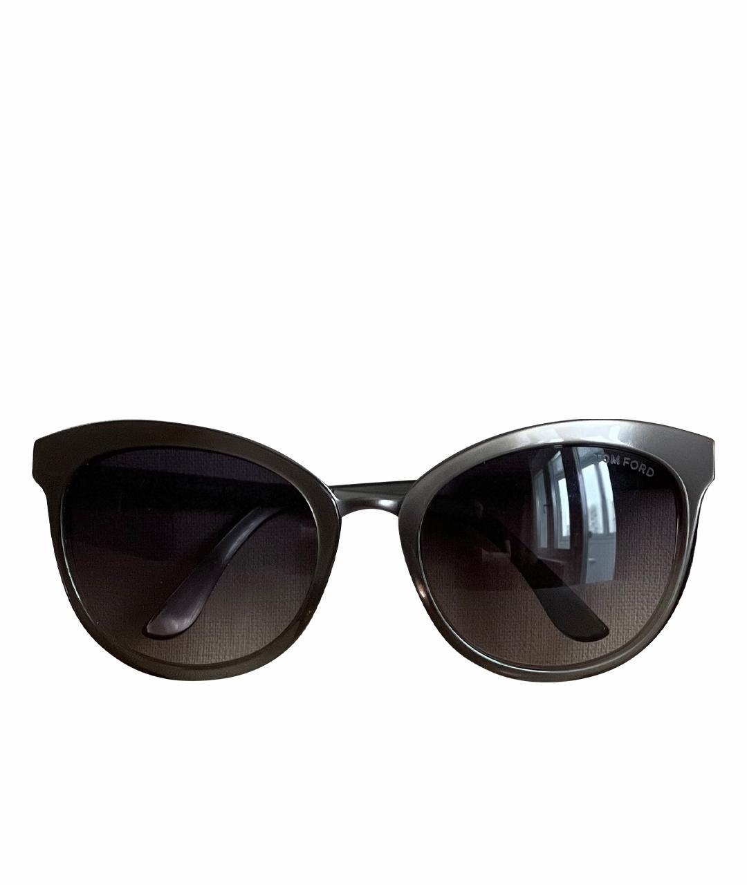 TOM FORD Серые пластиковые солнцезащитные очки, фото 1