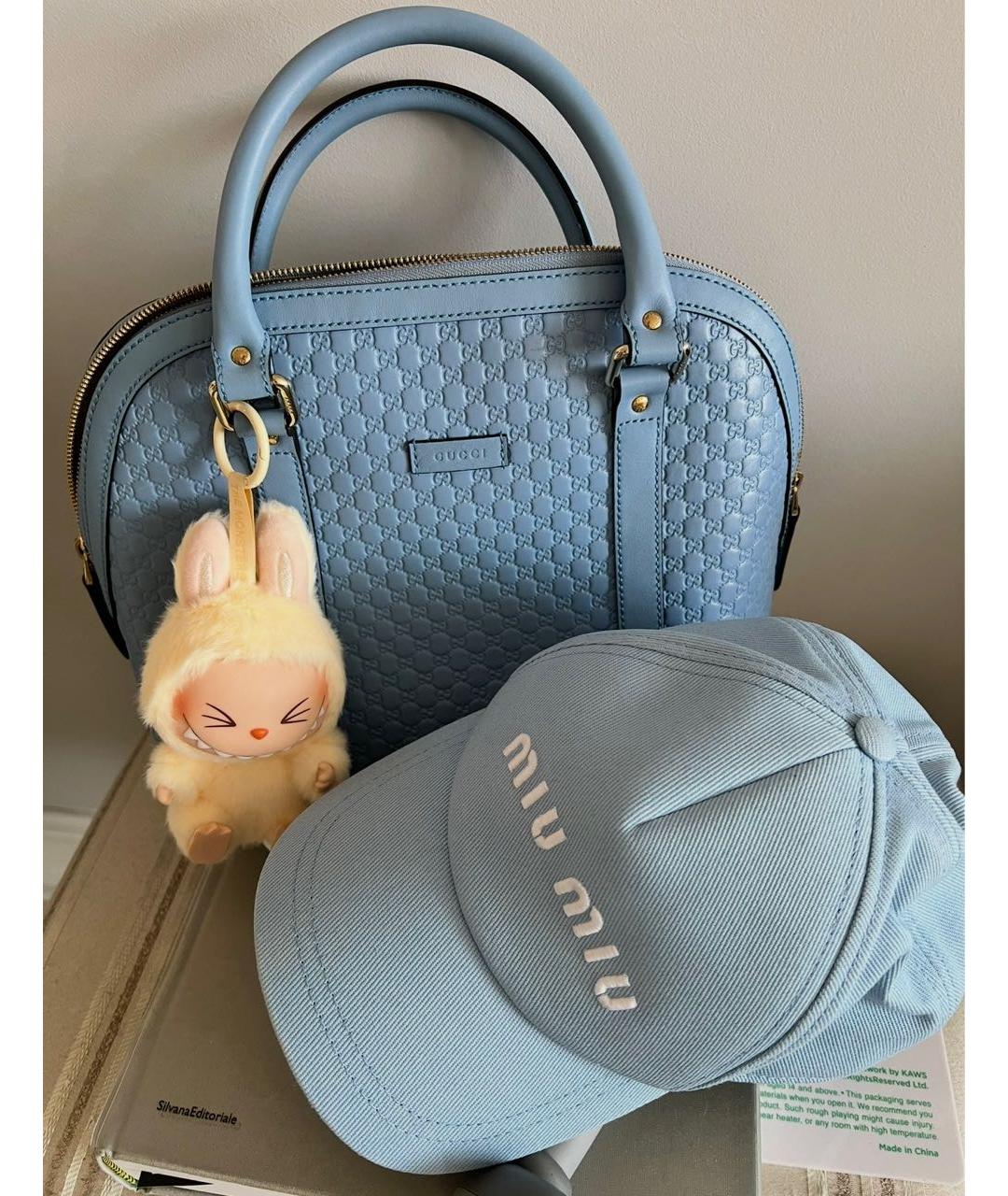 MIU MIU Голубая хлопковая кепка, фото 8