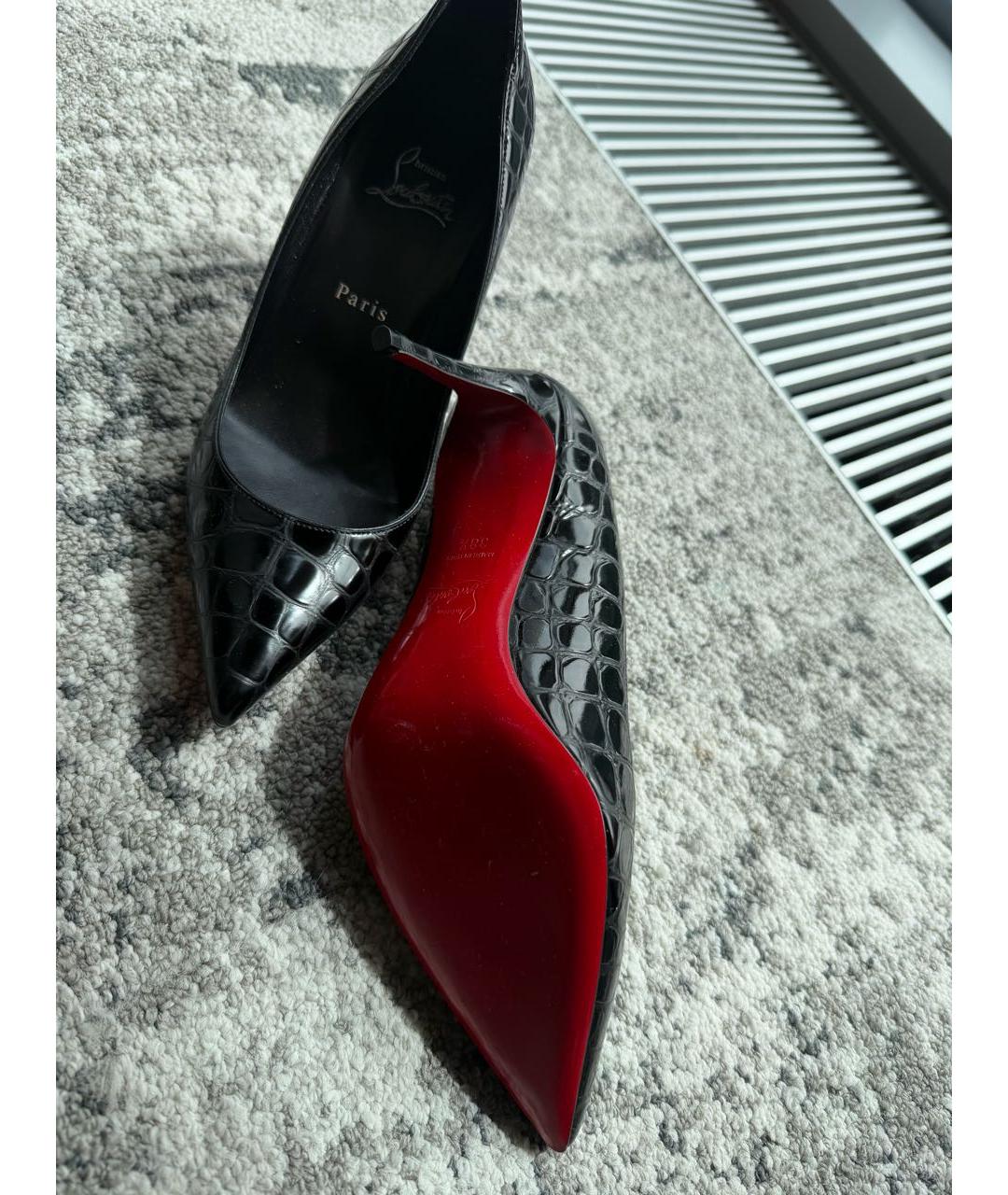 CHRISTIAN LOUBOUTIN Черные туфли из лакированной кожи, фото 3