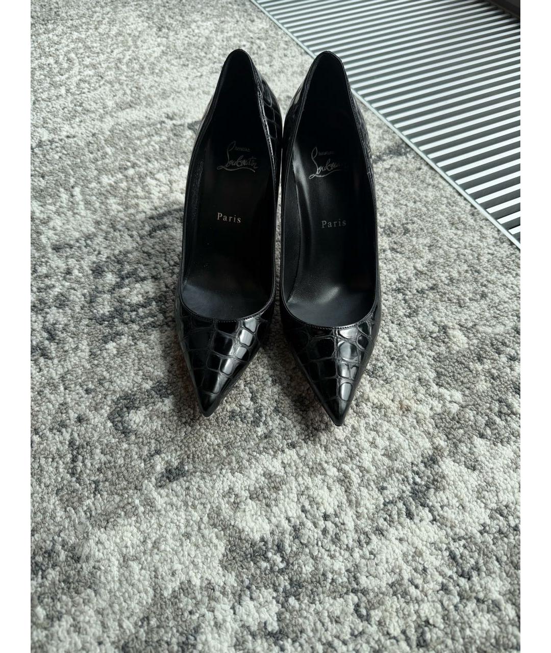 CHRISTIAN LOUBOUTIN Черные туфли из лакированной кожи, фото 2