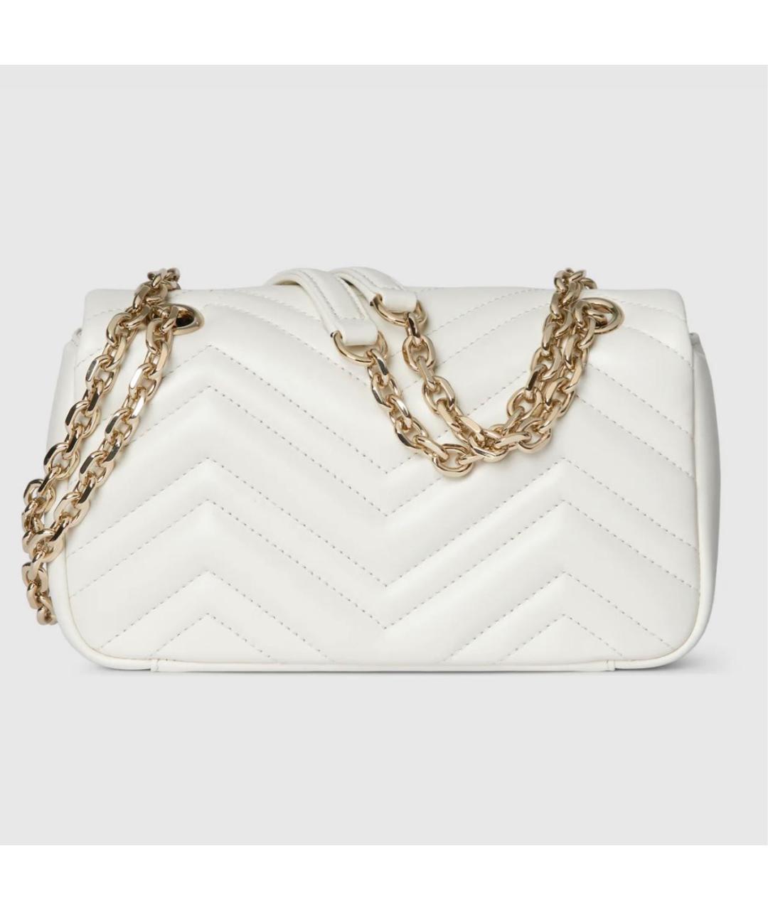 GUCCI Белая кожаная сумка через плечо, фото 3