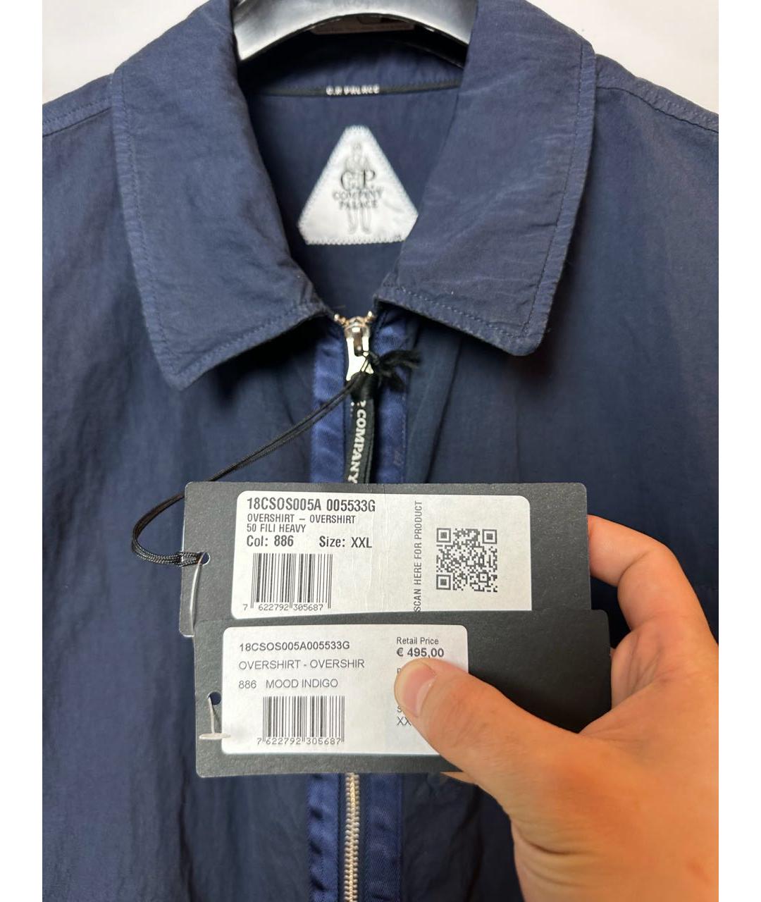 CP COMPANY Темно-синяя хлопковая куртка, фото 4