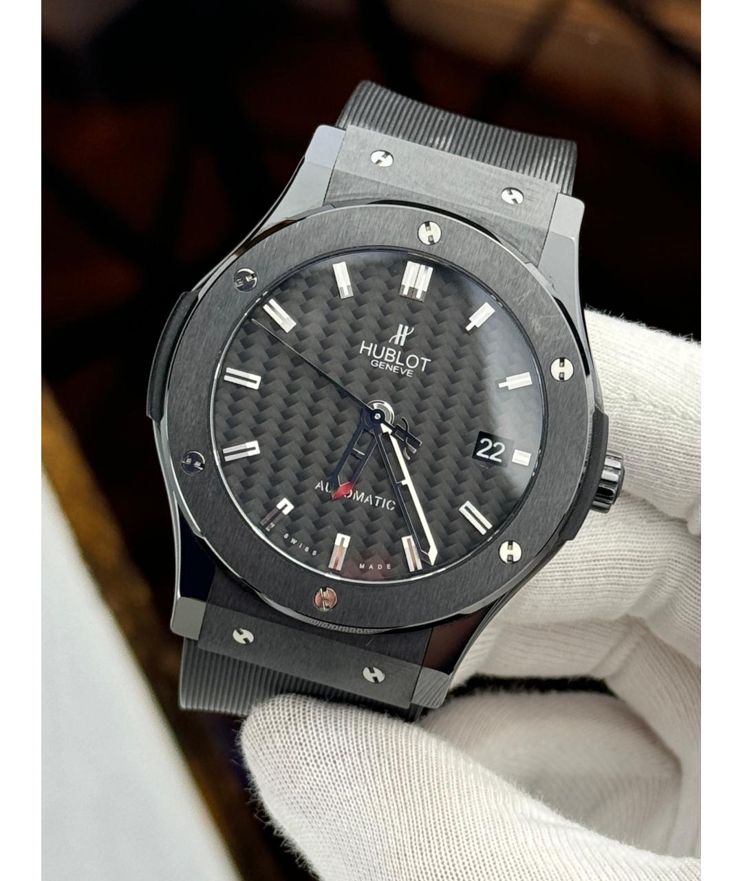 HUBLOT Черные керамические часы, фото 3