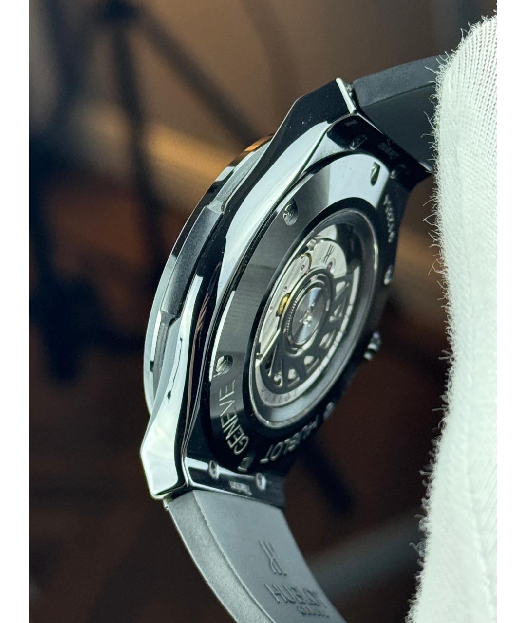 HUBLOT Черные керамические часы, фото 6
