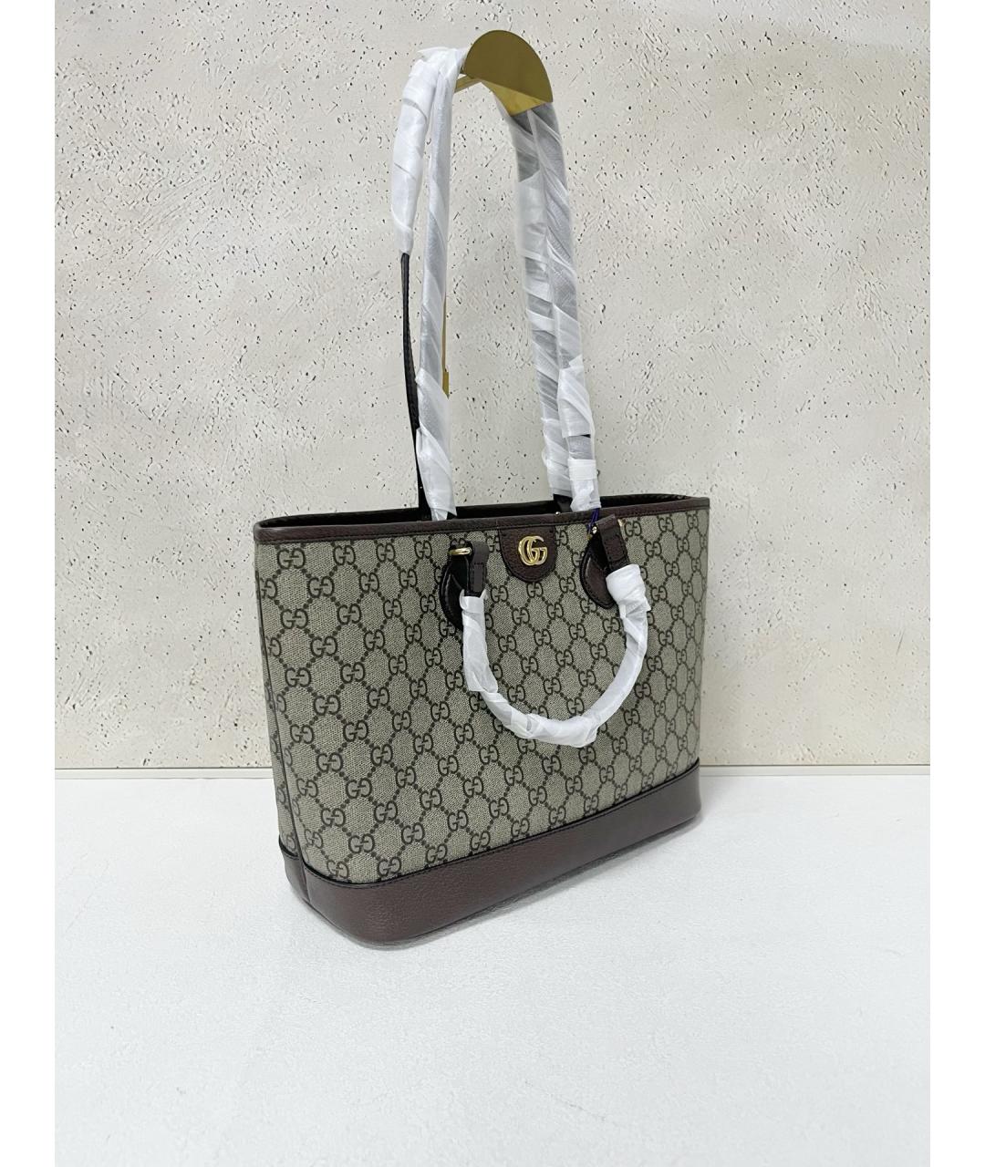 GUCCI Хаки сумка тоут, фото 3