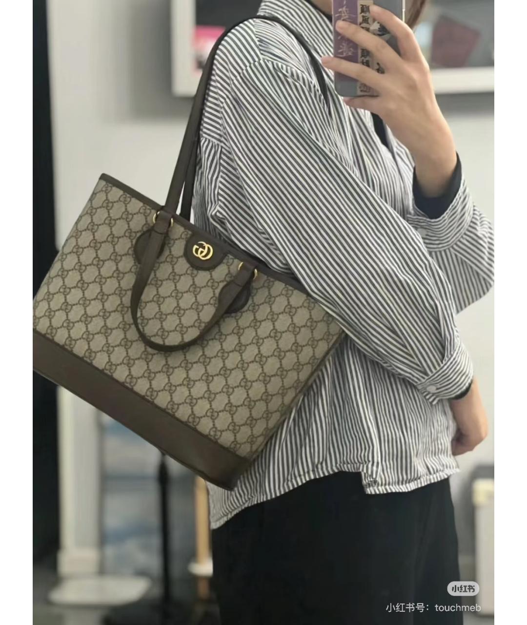GUCCI Хаки сумка тоут, фото 6