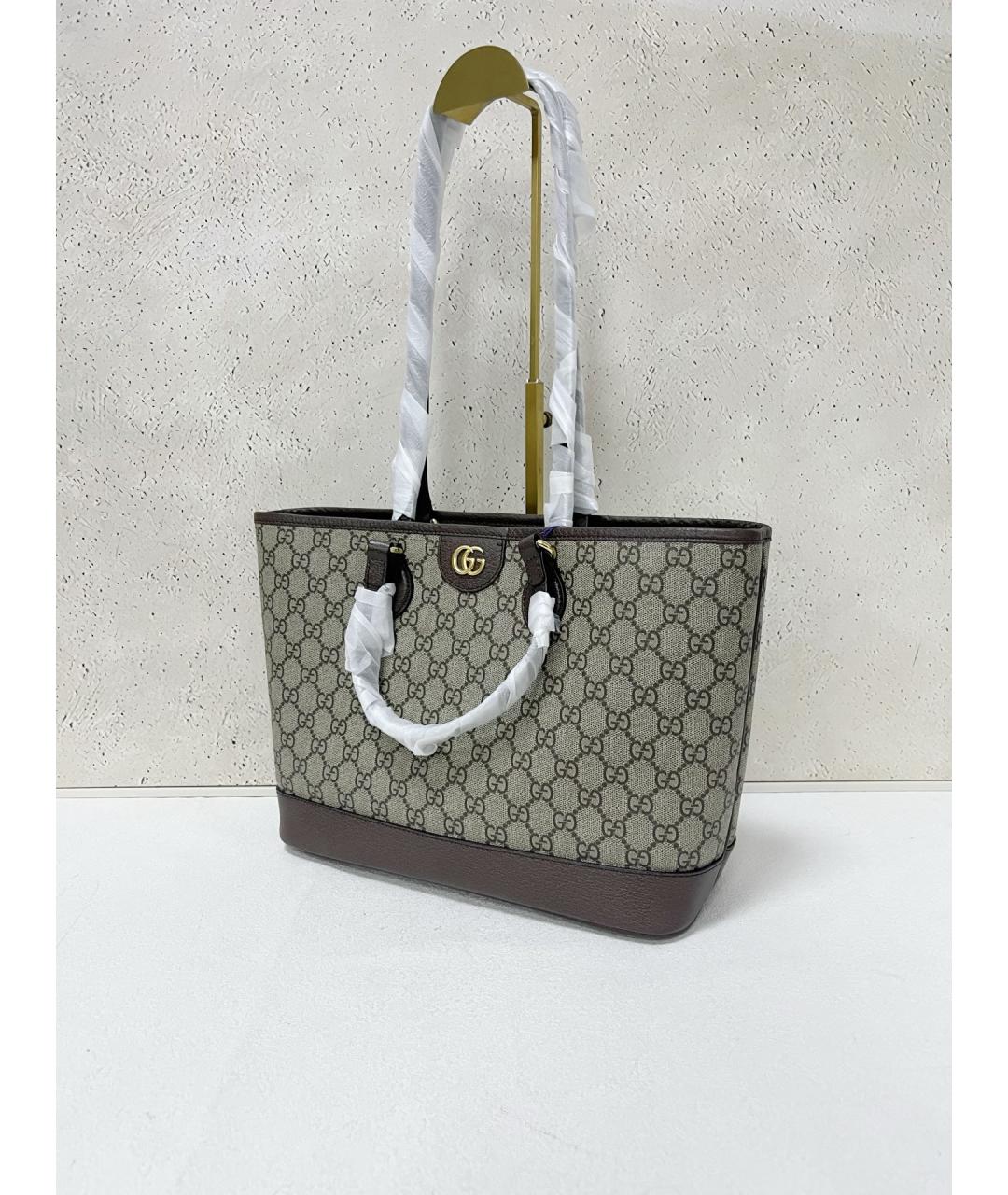 GUCCI Хаки сумка тоут, фото 4