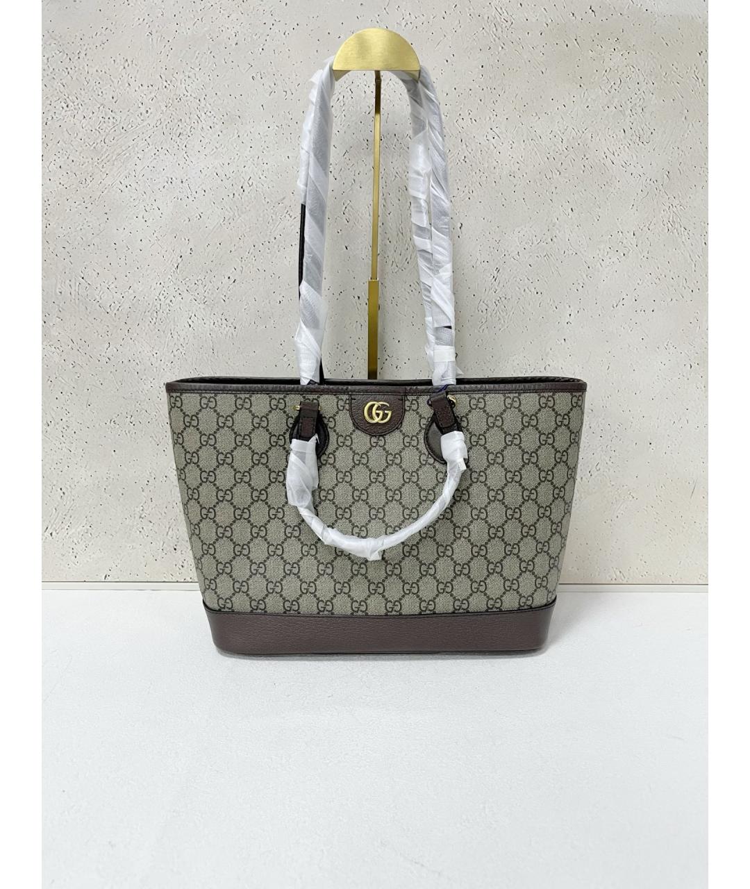 GUCCI Хаки сумка тоут, фото 7