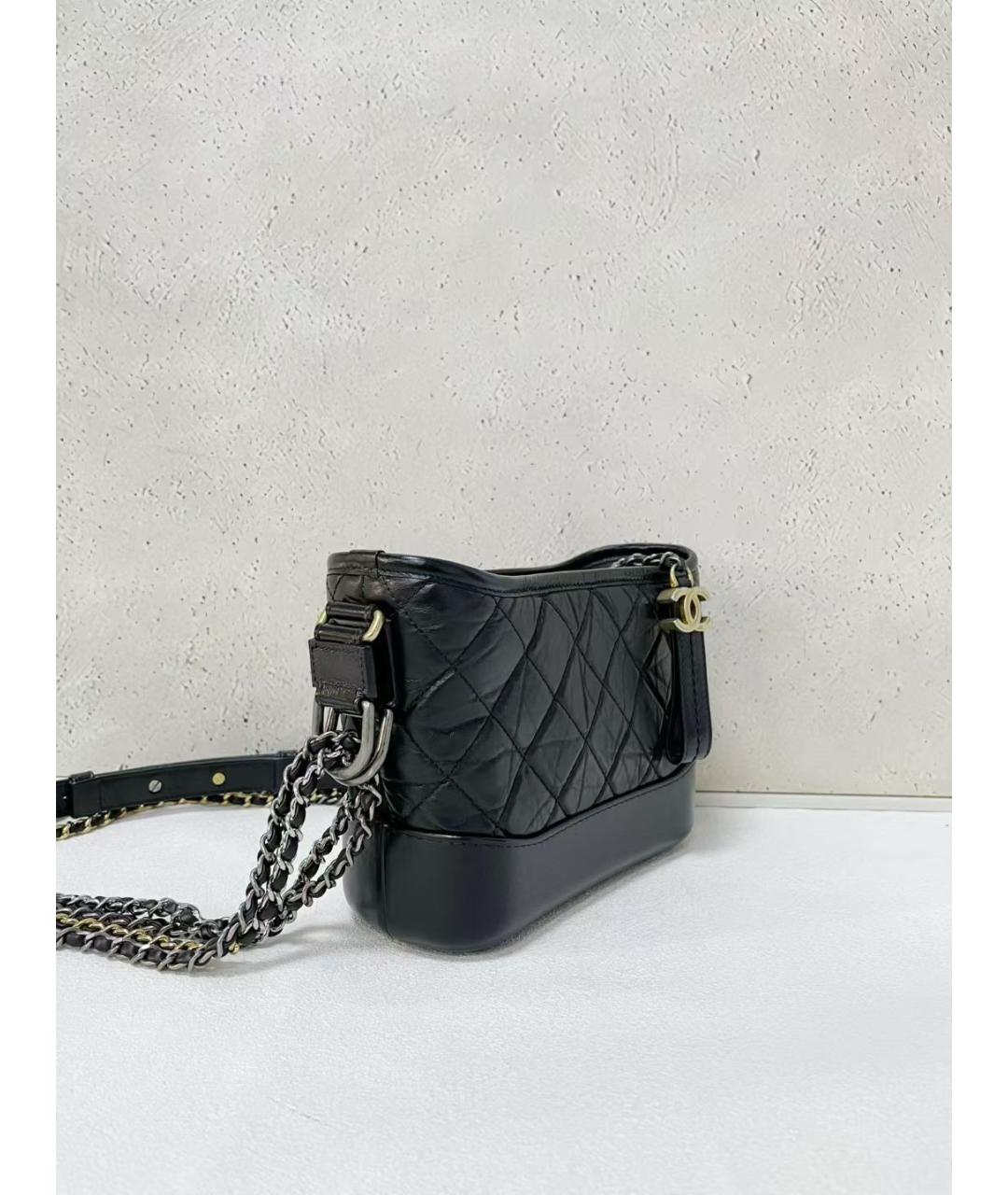CHANEL Черная кожаная сумка через плечо, фото 4