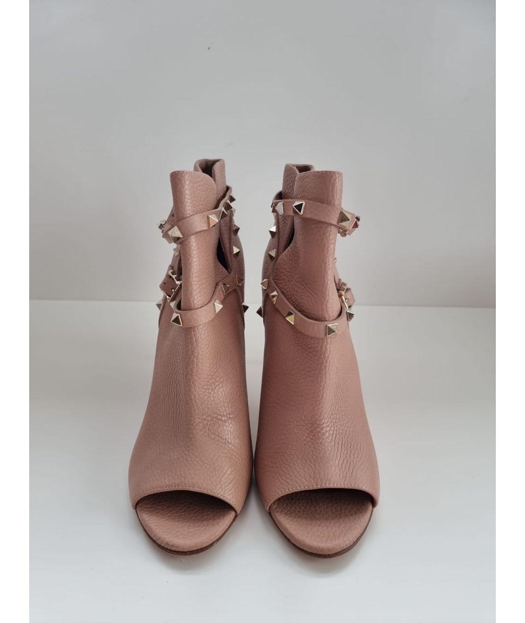 VALENTINO Бежевые кожаные ботильоны, фото 3
