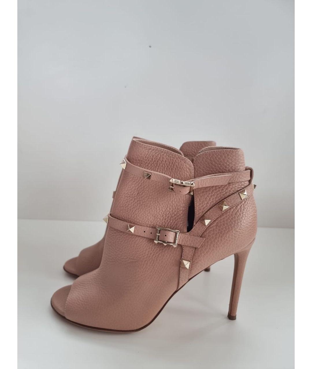 VALENTINO Бежевые кожаные ботильоны, фото 2