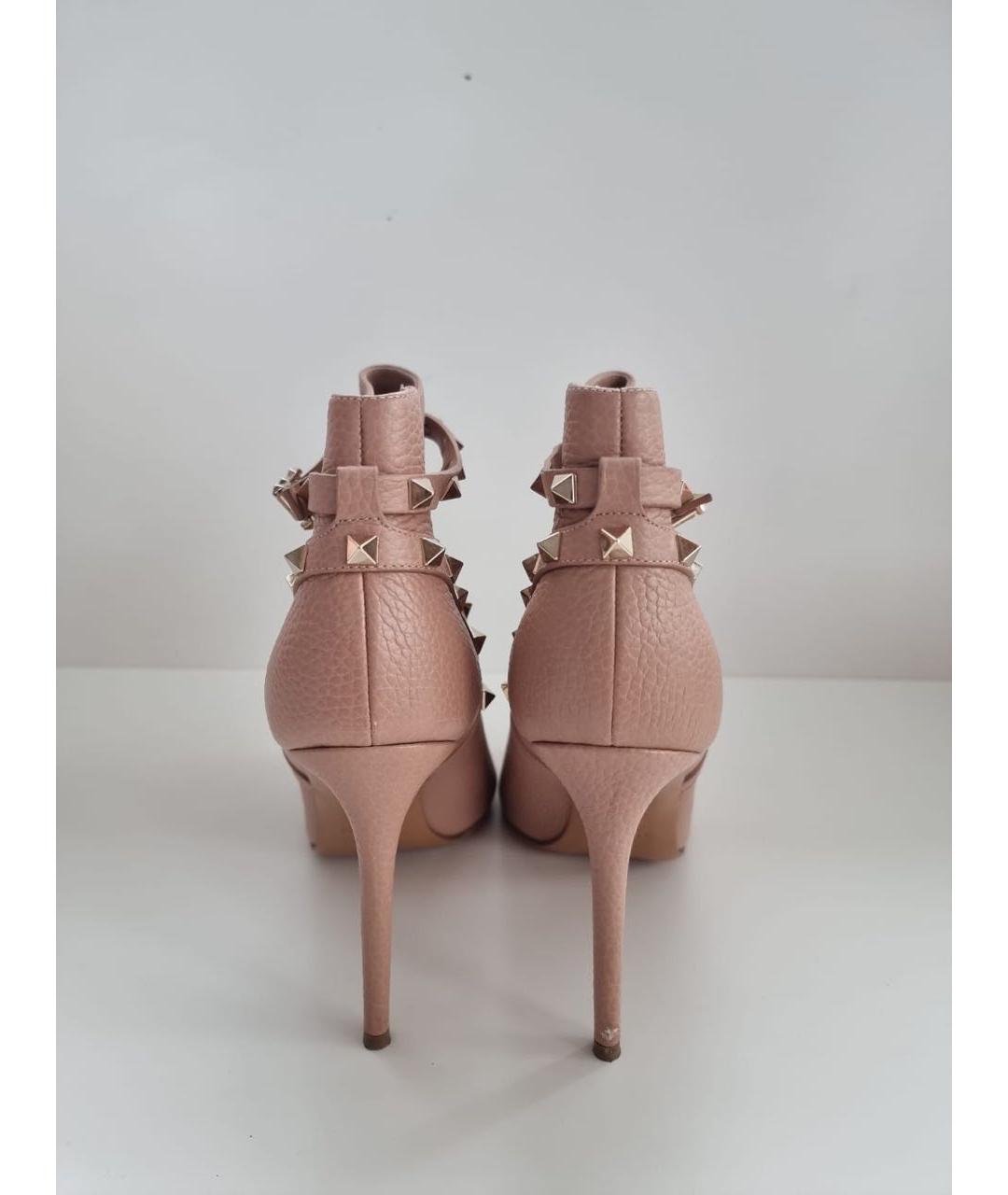 VALENTINO Бежевые кожаные ботильоны, фото 4