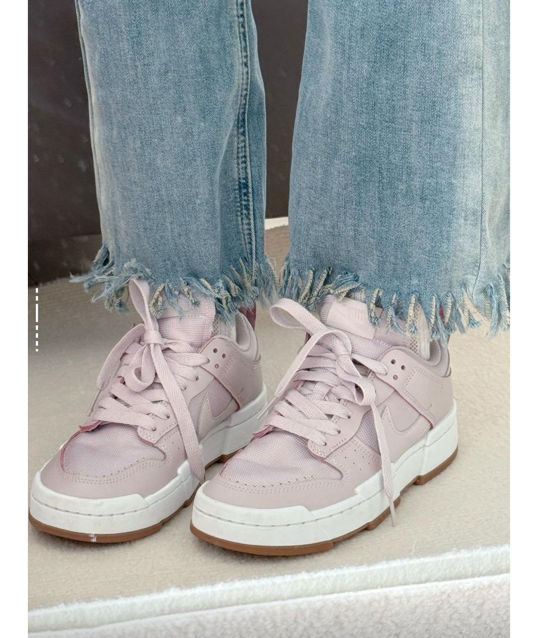 NIKE Розовые кожаные кеды, фото 7