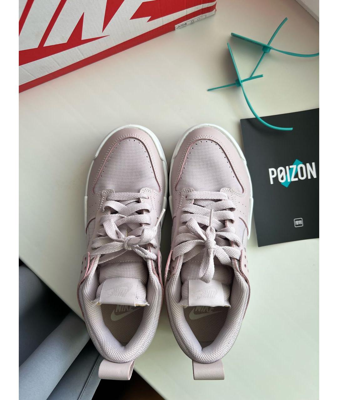 NIKE Розовые кожаные кеды, фото 3