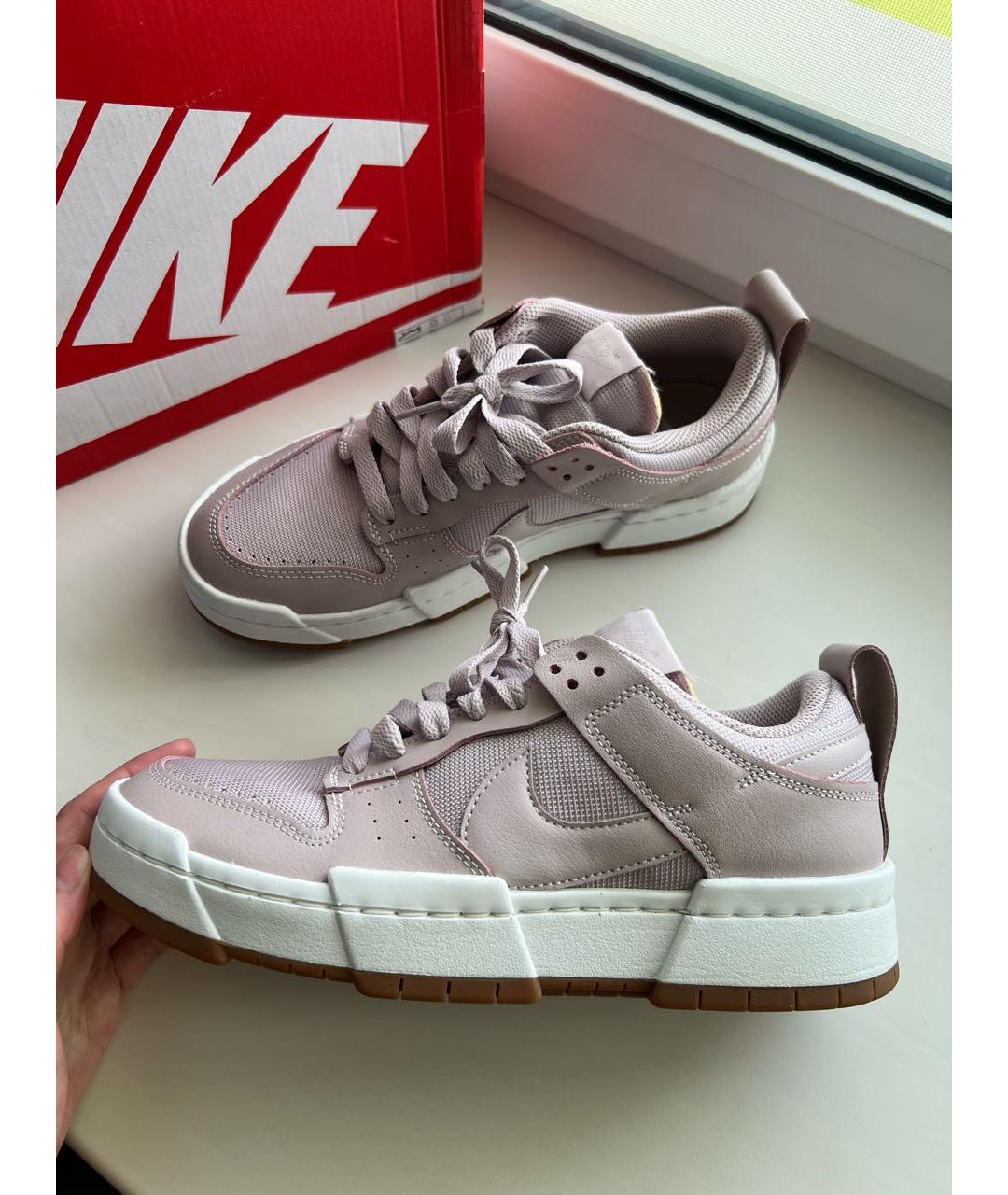 NIKE Розовые кожаные кеды, фото 2