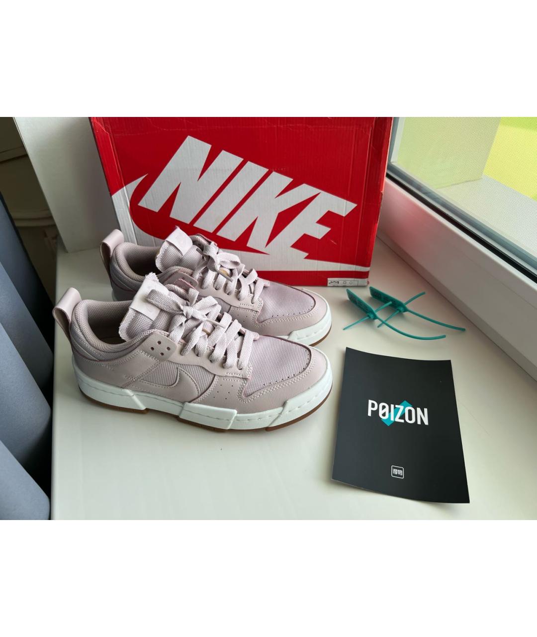 NIKE Розовые кожаные кеды, фото 6