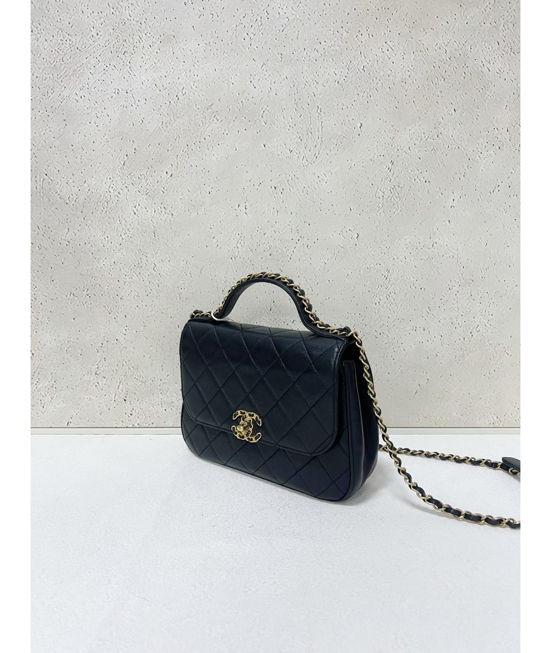 CHANEL Черная кожаная сумка через плечо, фото 4