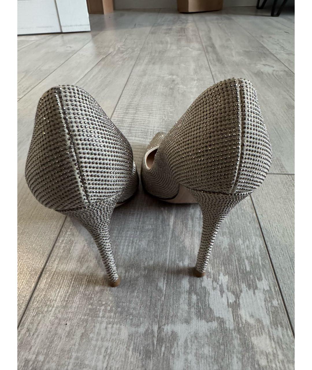 GIANVITO ROSSI Бежевые кожаные туфли, фото 4