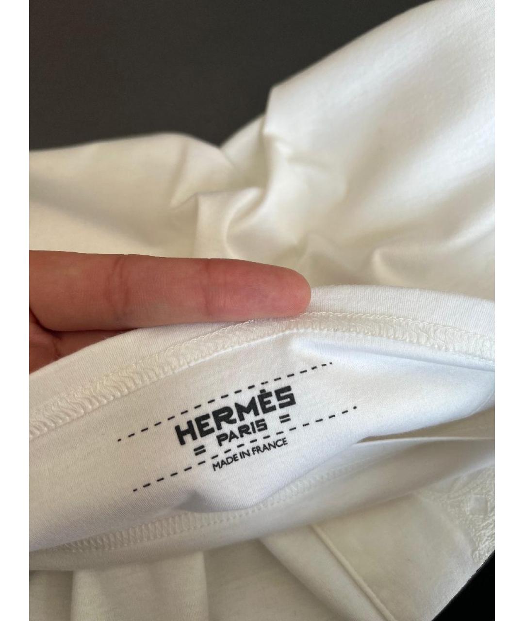 HERMES Белый хлопковый джемпер / свитер, фото 3