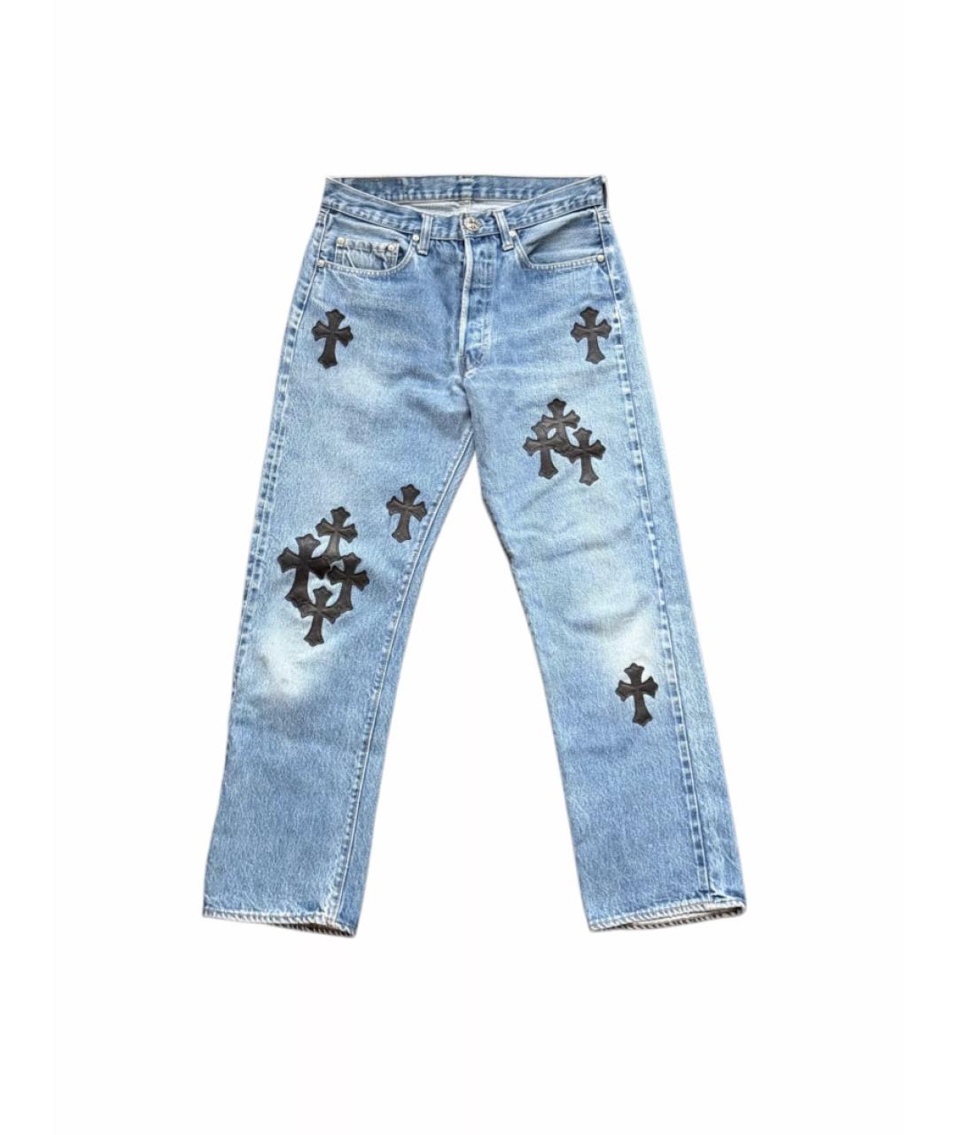 CHROME HEARTS Синие прямые джинсы, фото 5