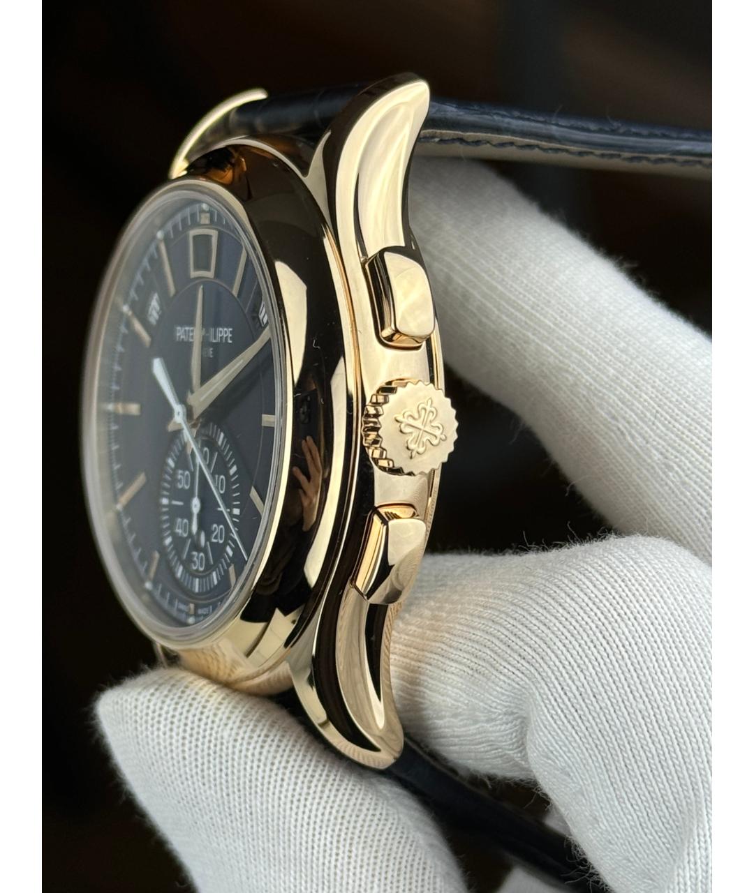 PATEK PHILIPPE Темно-синие часы из розового золота, фото 5