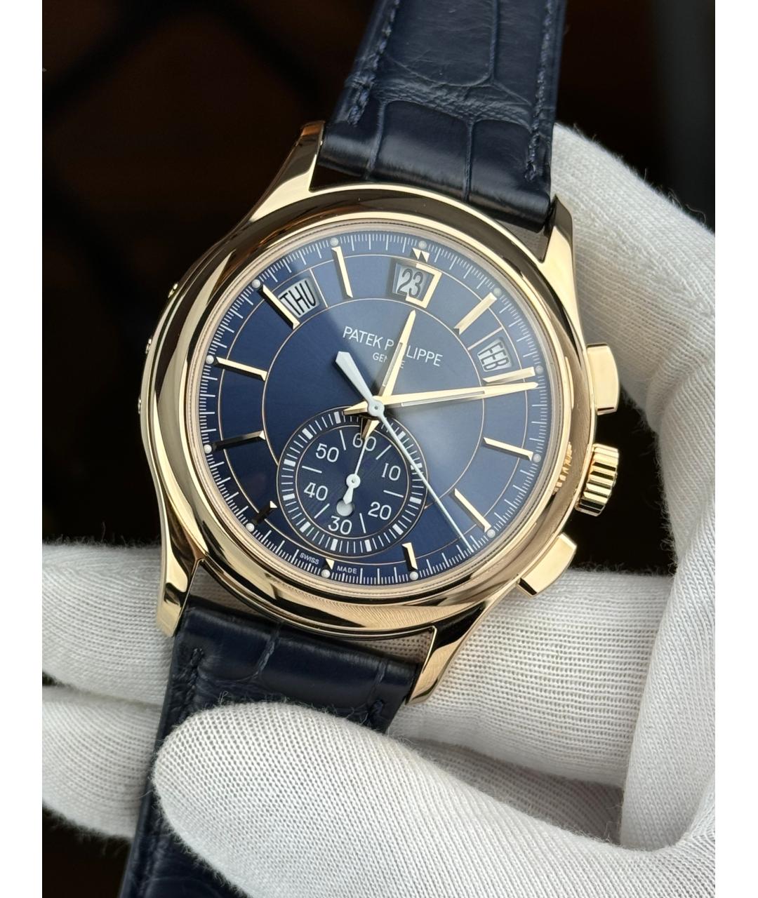 PATEK PHILIPPE Темно-синие часы из розового золота, фото 2