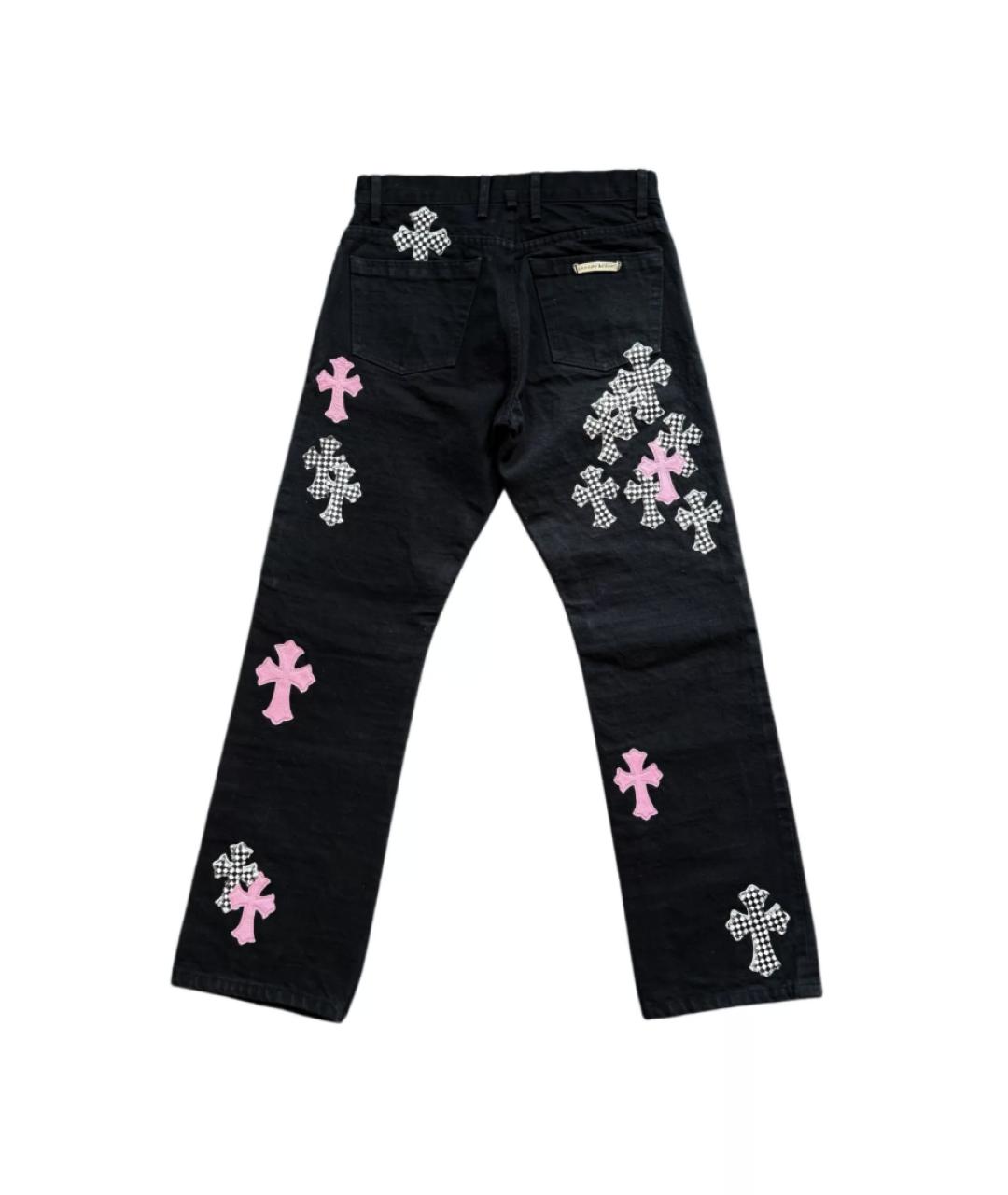 CHROME HEARTS Черные хлопковые прямые джинсы, фото 9
