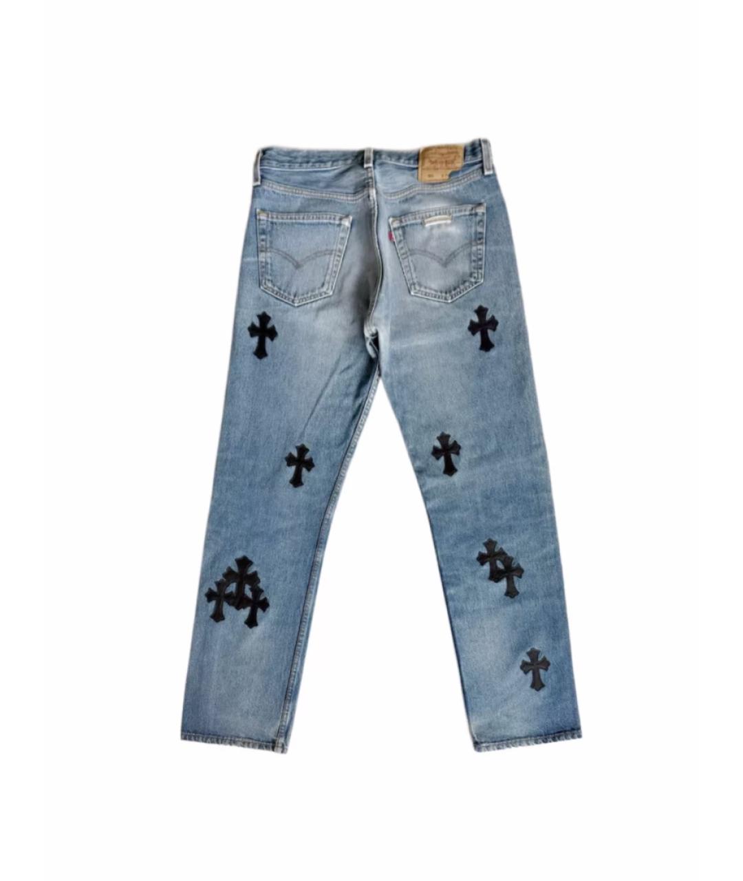 CHROME HEARTS Синие прямые джинсы, фото 2