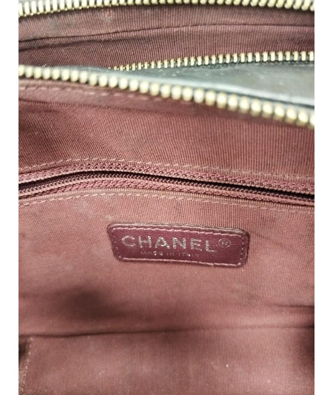CHANEL Черная кожаная сумка через плечо, фото 6