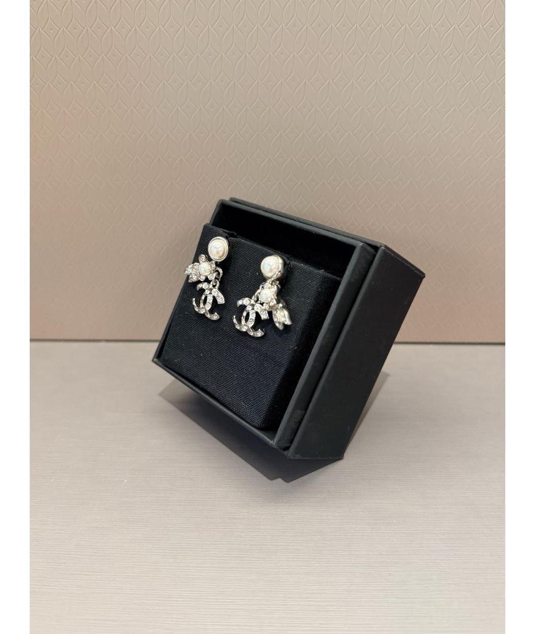 CHANEL Серебряные серьги, фото 2