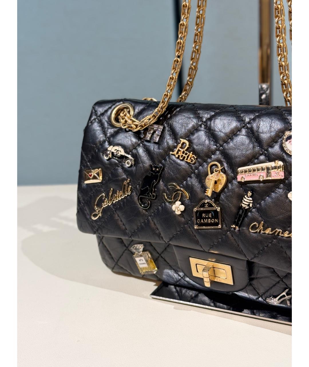 CHANEL Черная кожаная сумка через плечо, фото 4