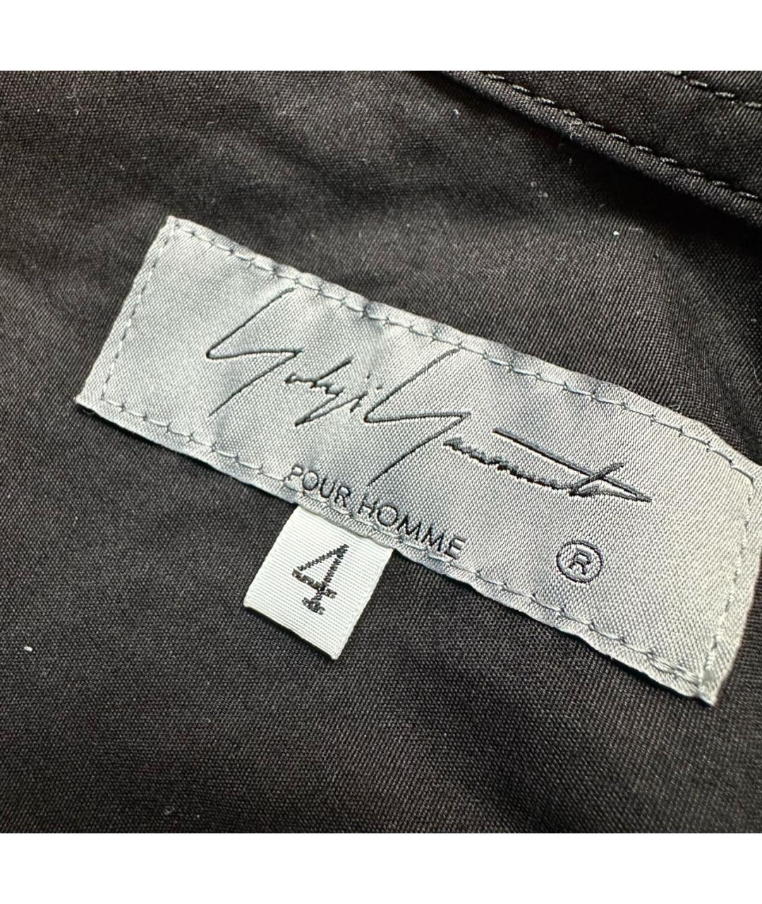 YOHJI YAMAMOTO Черная хлопковая кэжуал рубашка, фото 7