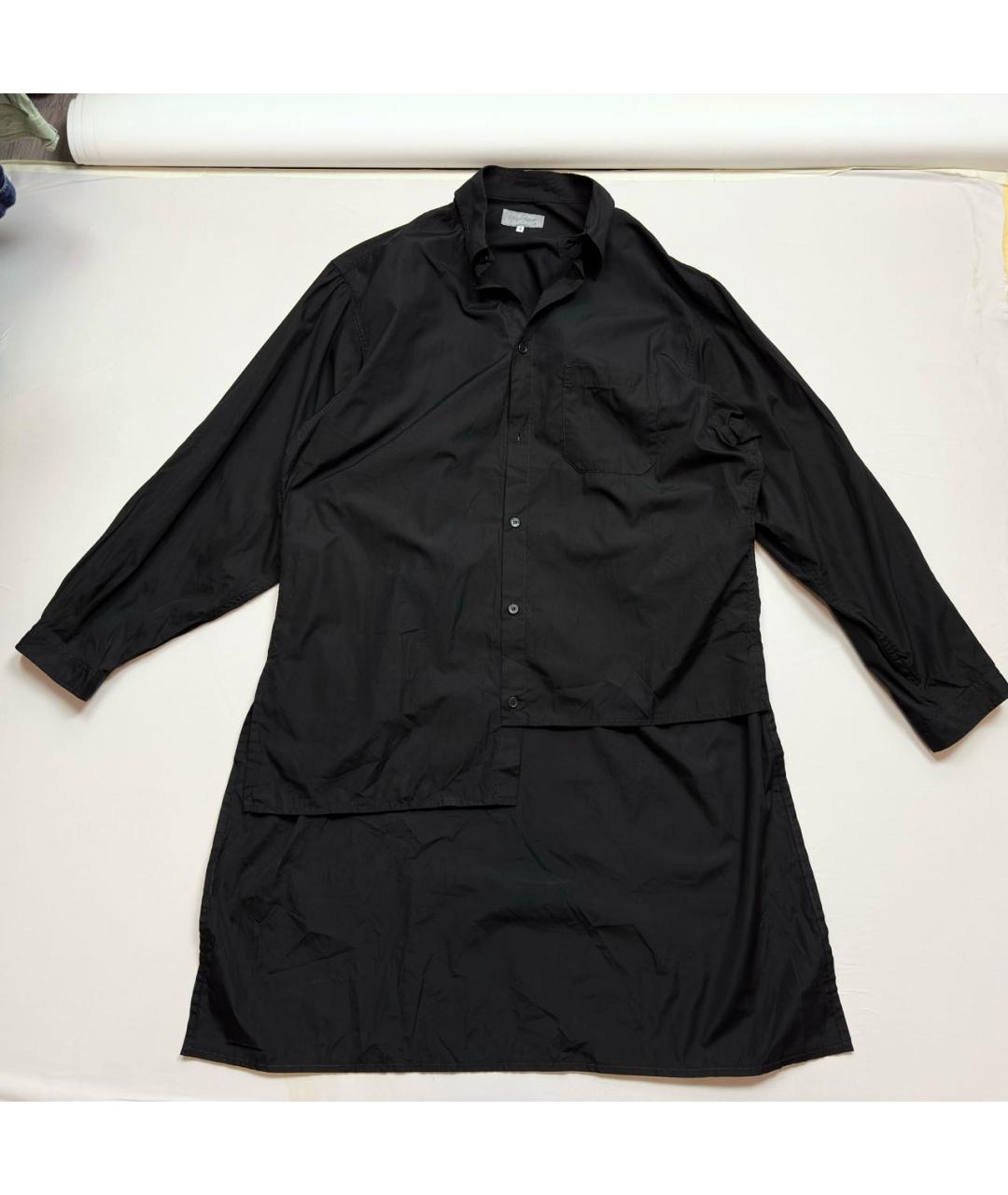 YOHJI YAMAMOTO Черная хлопковая кэжуал рубашка, фото 2