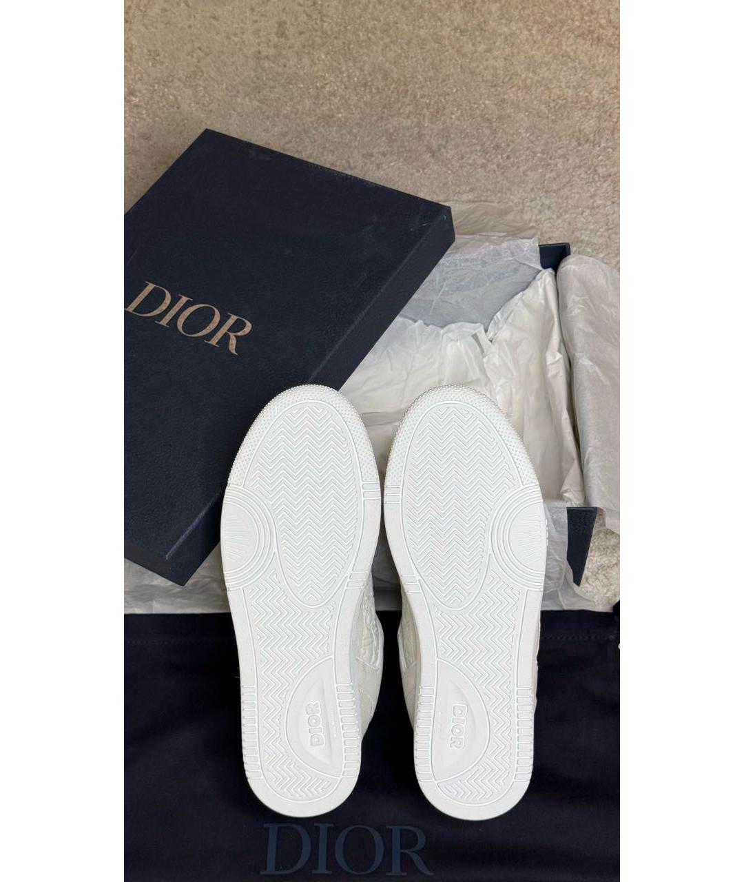 CHRISTIAN DIOR Белые кожаные низкие кроссовки / кеды, фото 6