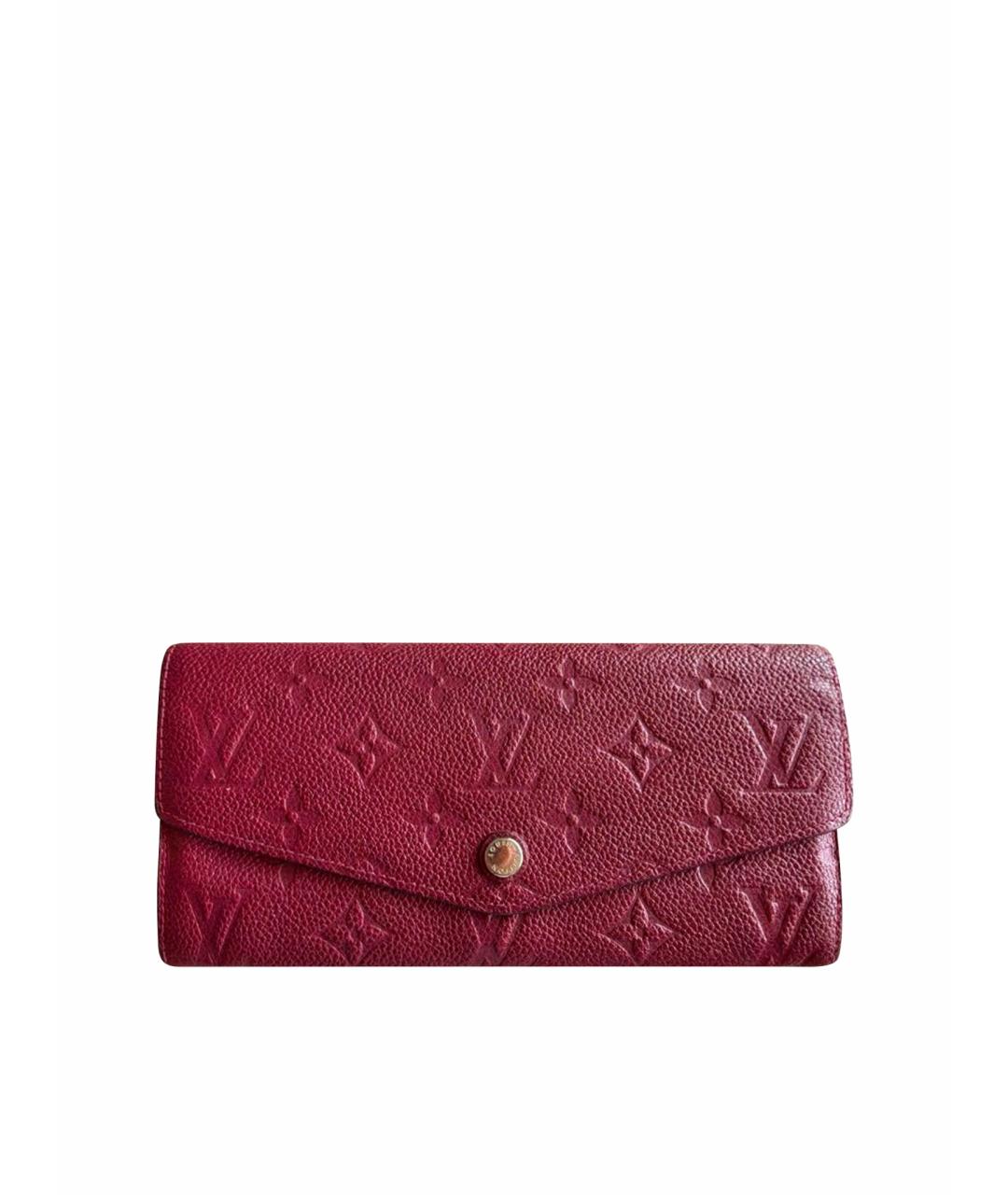 LOUIS VUITTON Красный кожаный кошелек, фото 1