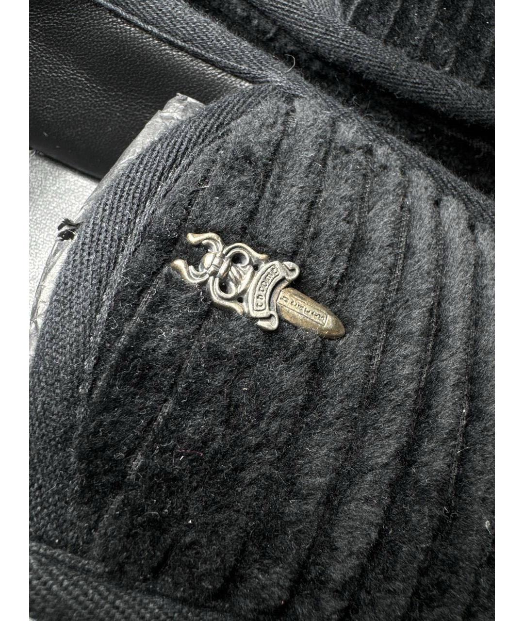 CHROME HEARTS Черные текстильные лоферы, фото 6