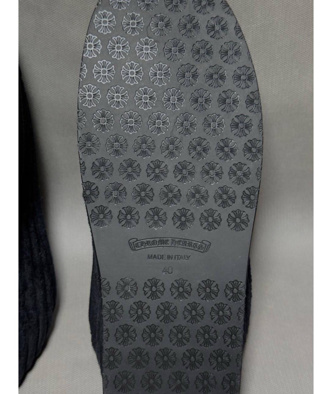 CHROME HEARTS Черные текстильные лоферы, фото 7