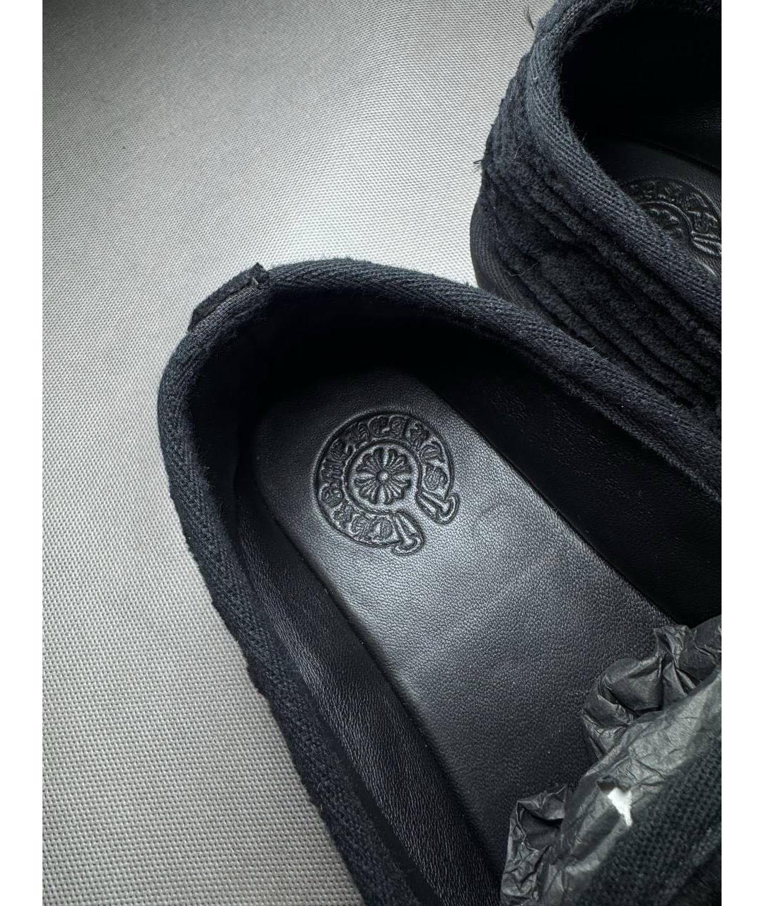 CHROME HEARTS Черные текстильные лоферы, фото 5