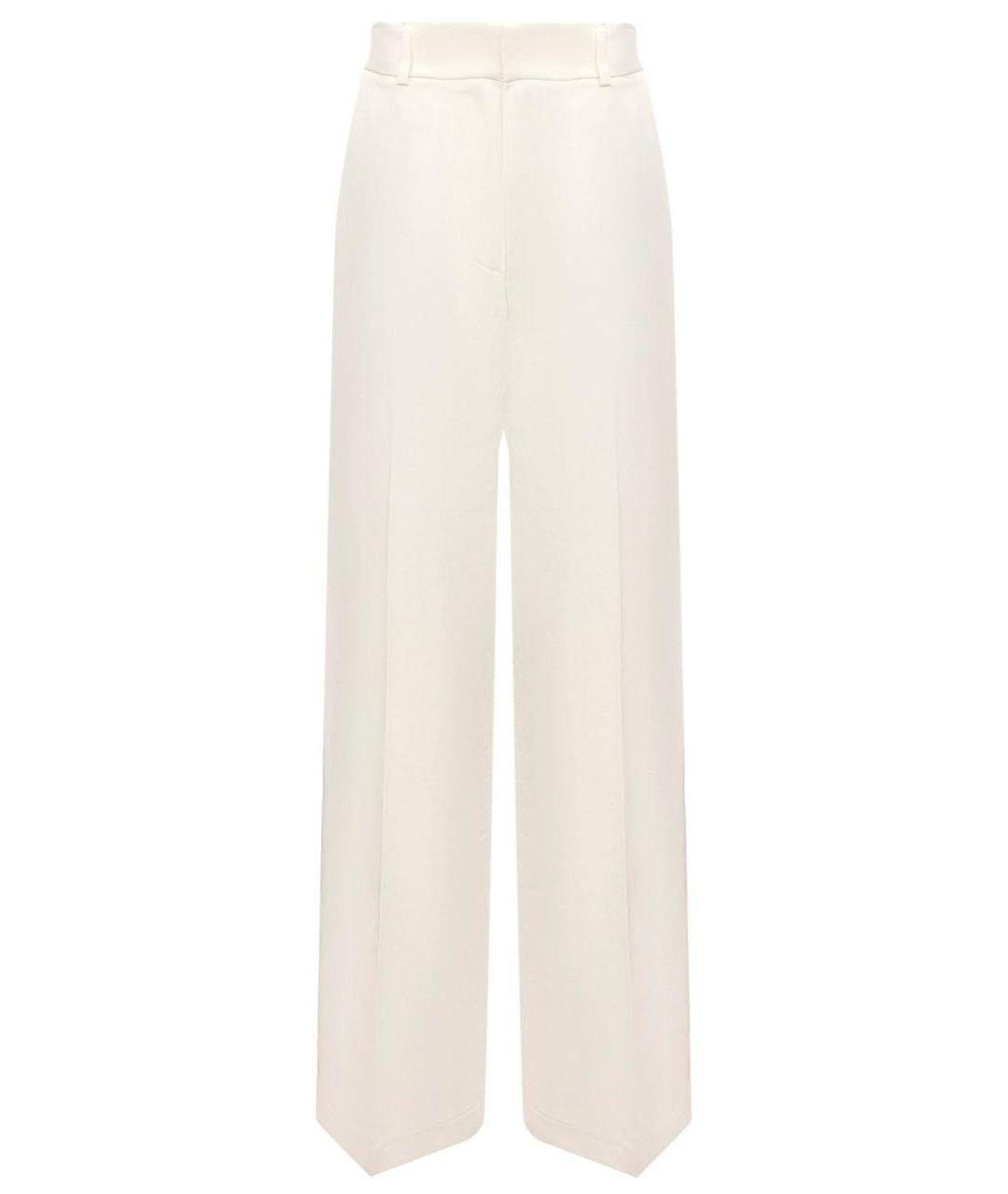 MSGM Белые вискозные прямые брюки, фото 1