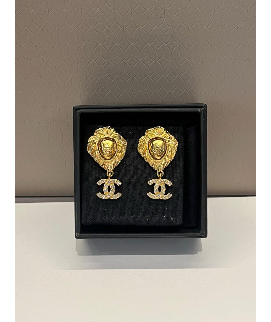 CHANEL Золотые серьги, фото 6