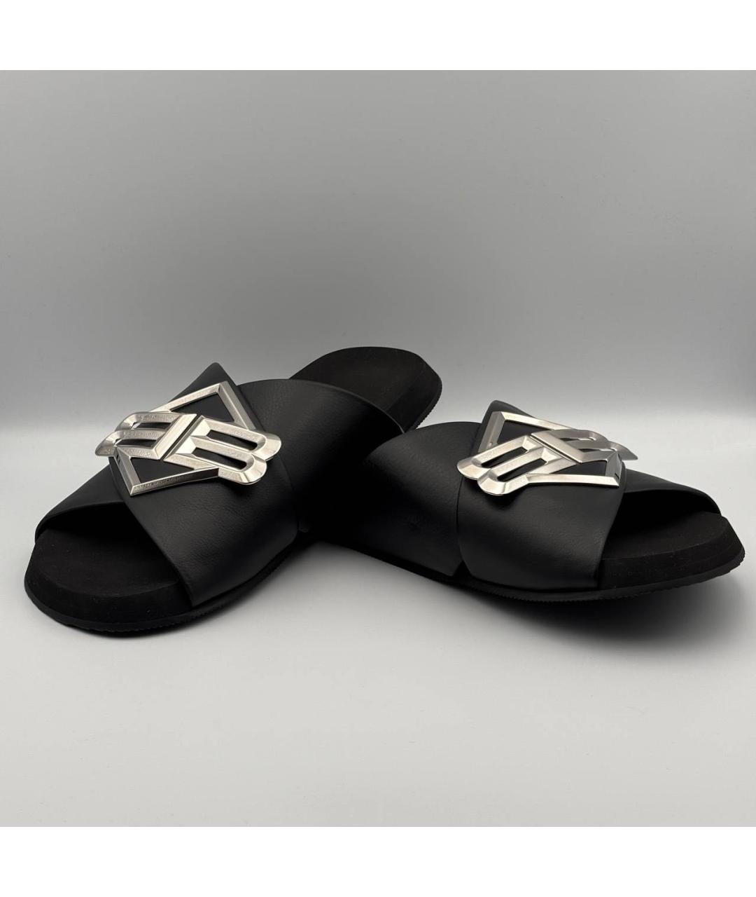 BALENCIAGA Черные шлепанцы, фото 4