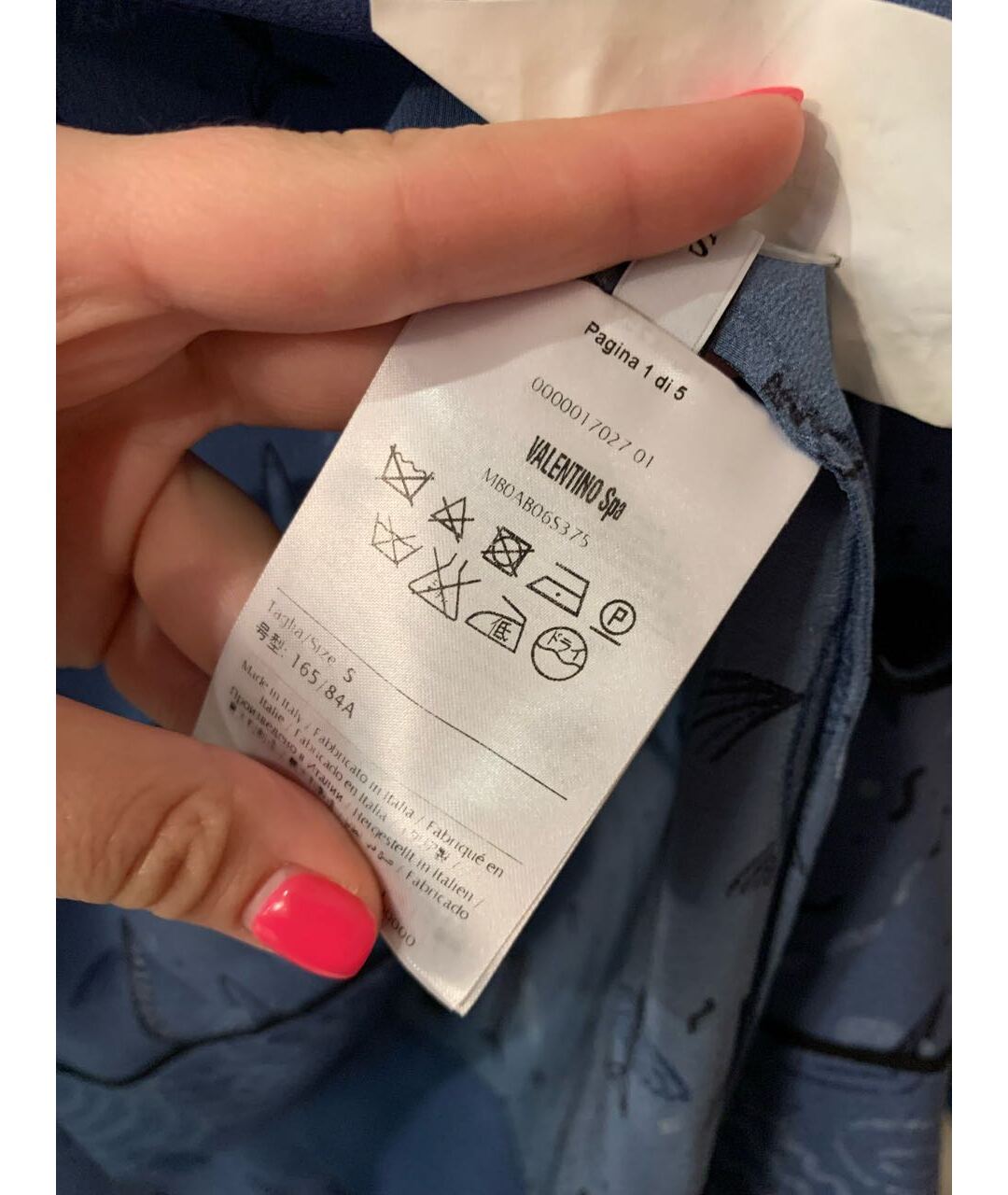 VALENTINO Синий шелковый костюм с брюками, фото 5