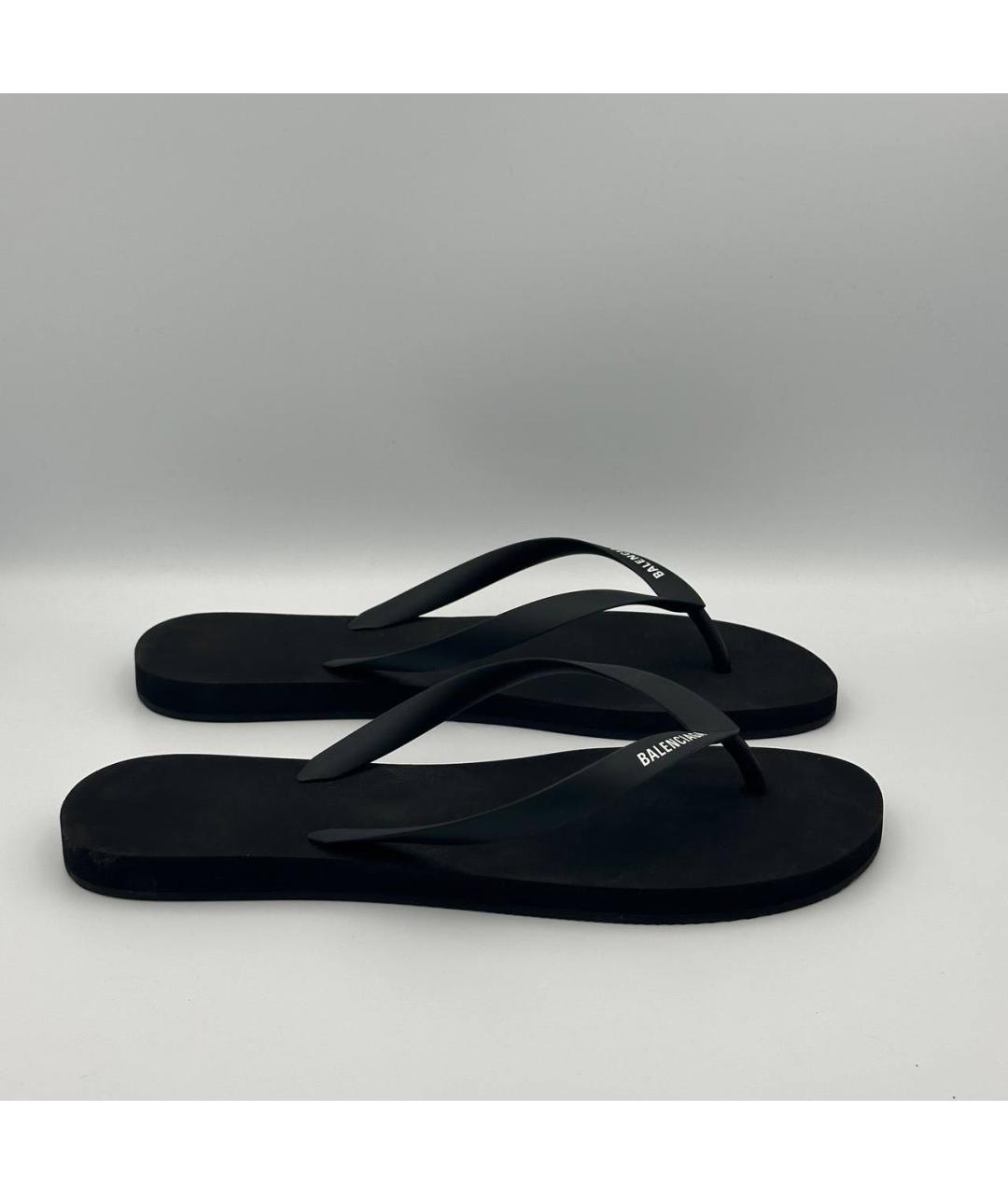 BALENCIAGA Черные шлепанцы, фото 6