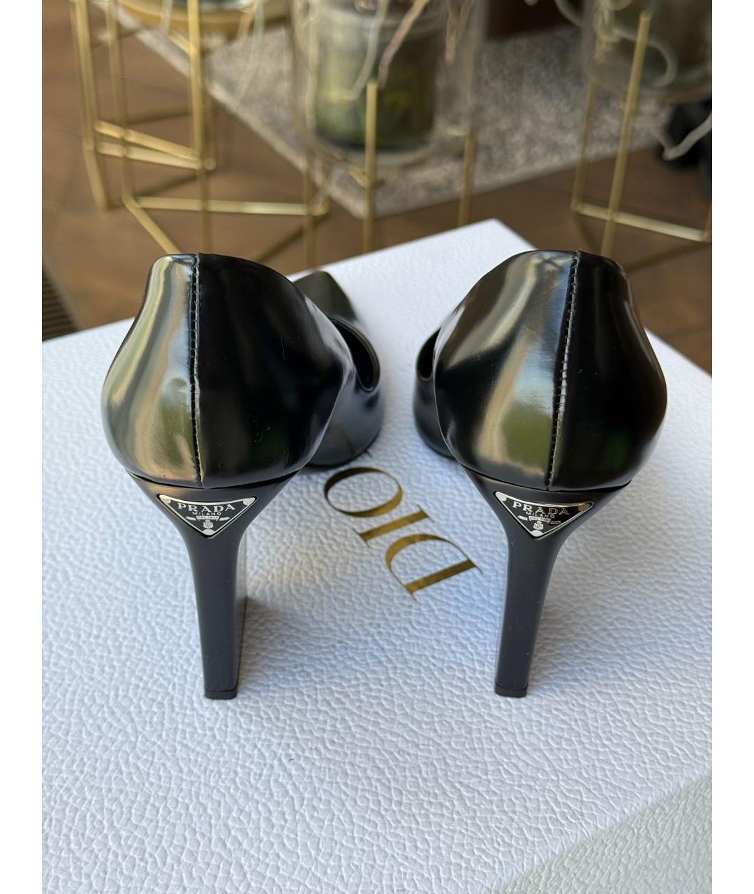 PRADA Черные кожаные туфли, фото 6