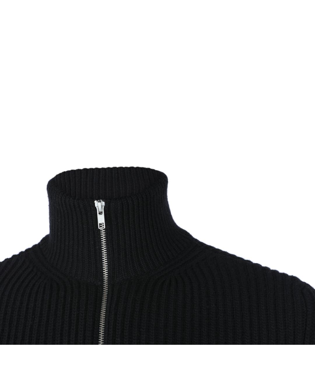 MM6 MAISON MARGIELA Черный шерстяной кардиган, фото 6